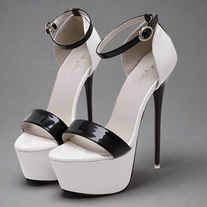 Heelsluxxx Black and white / 34 high heels Skyline Obedience